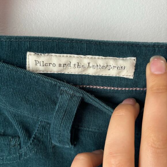 Pilcro and the Letterpress Corduroy Teal Jeans - Picture 5 of 9